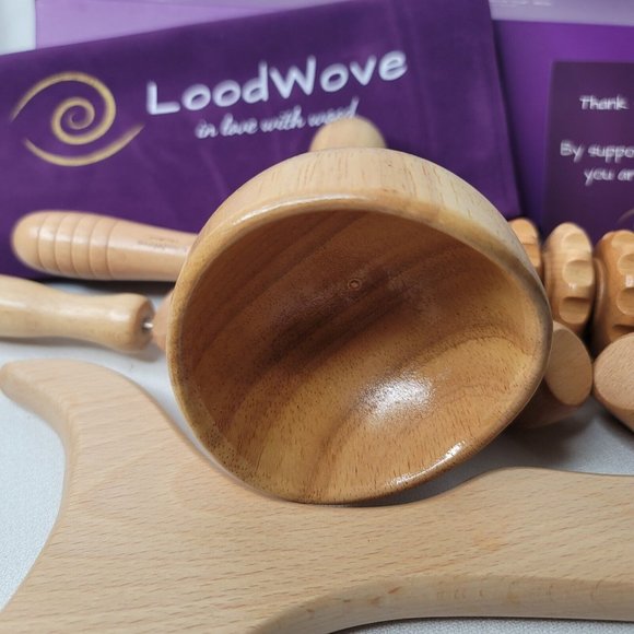 LoodWove Wood Therapy Massage Tools Premium 4-in-1 Set - Picture 4 of 4